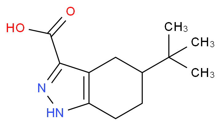 5-(tert-butyl)-4,5,6,7-tetrahydro-1H-indazole-3-carboxylic acid_分子结构_CAS_)