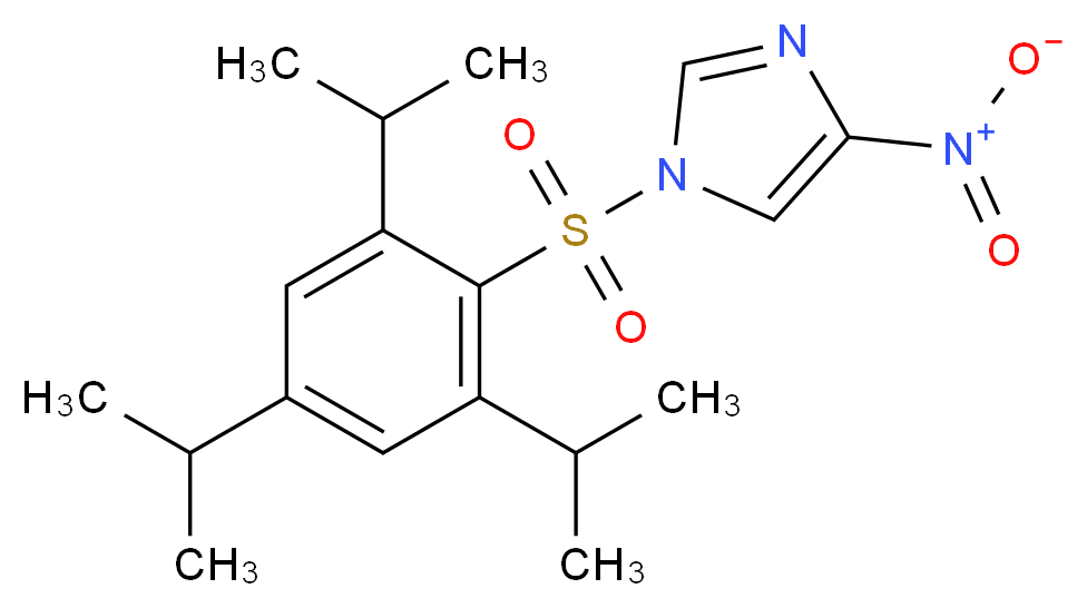 4-nitro-1-[2,4,6-tris(propan-2-yl)benzenesulfonyl]-1H-imidazole_分子结构_CAS_63734-76-9