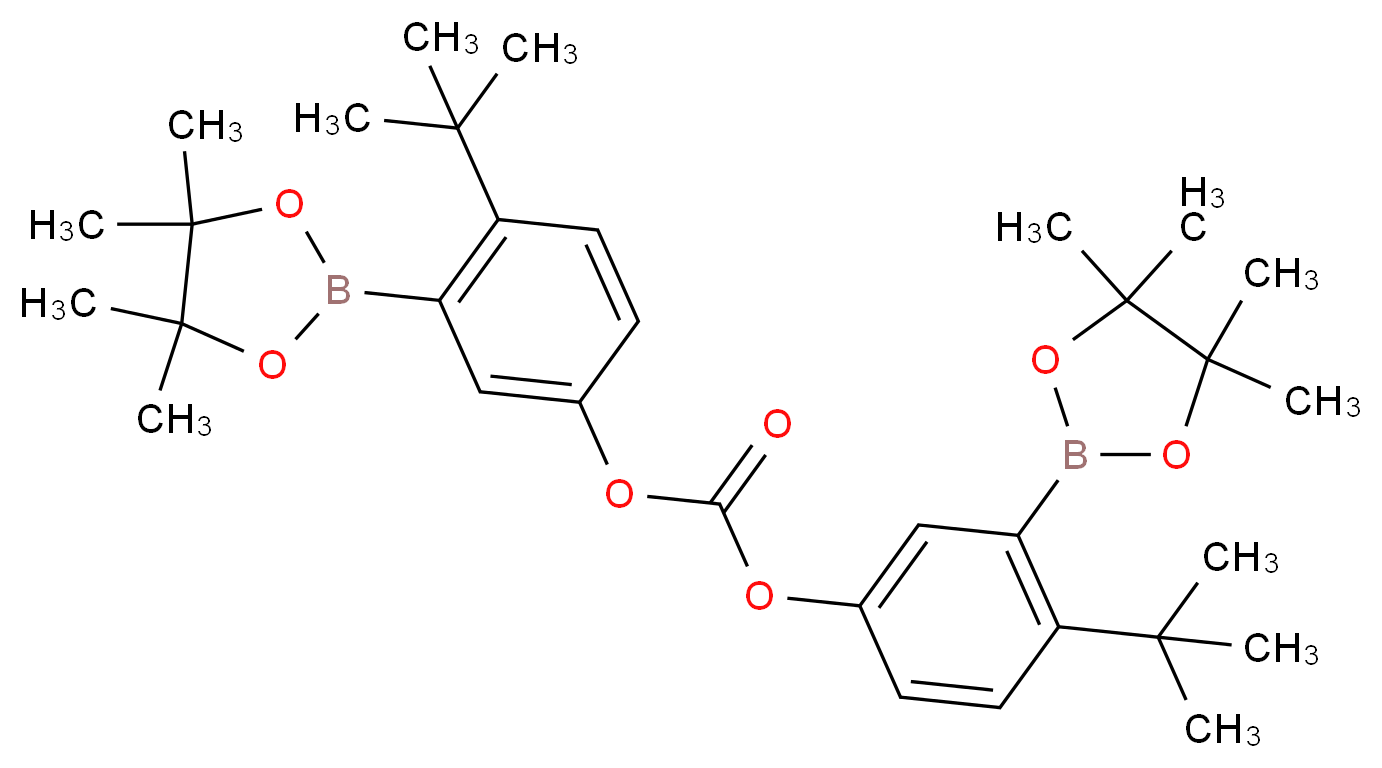 TERT-BUTYL-3-(4,4,5,5-TETRAMETHYL-1,3,2-DIOXABOROLAN-2-YL)PHENYL CARBONATE_分子结构_CAS_480438-74-2)