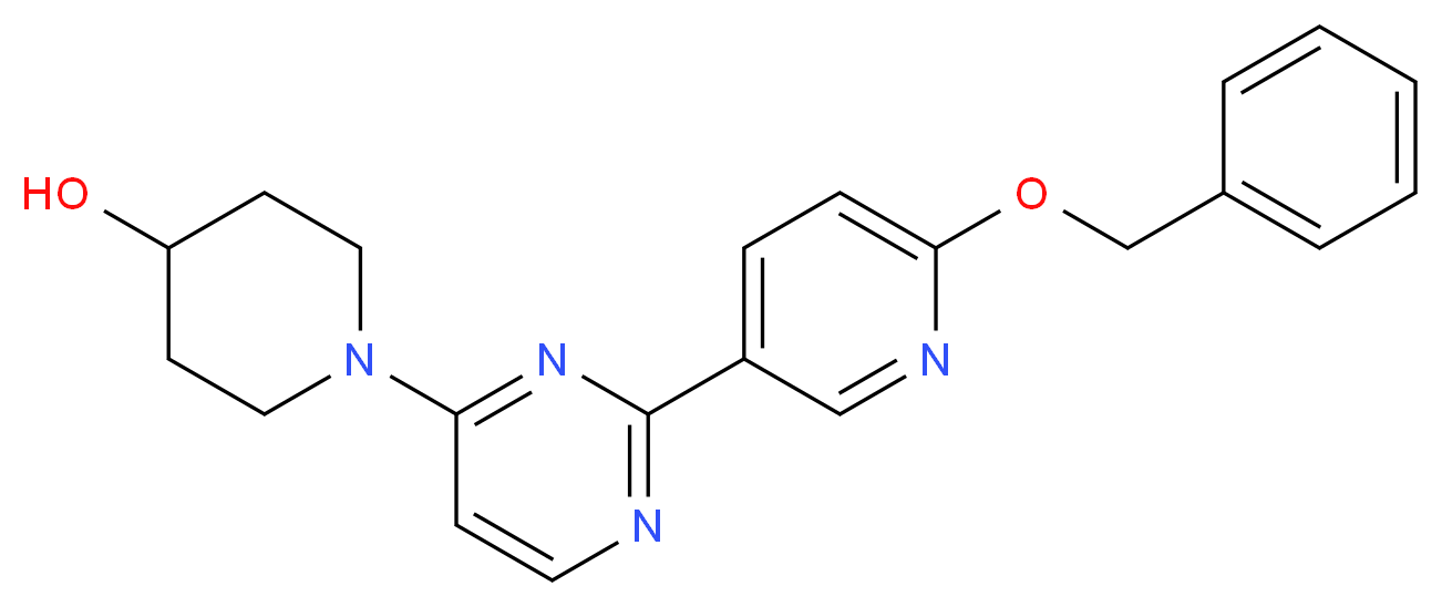 1-{2-[6-(benzyloxy)pyridin-3-yl]pyrimidin-4-yl}piperidin-4-ol_分子结构_CAS_)