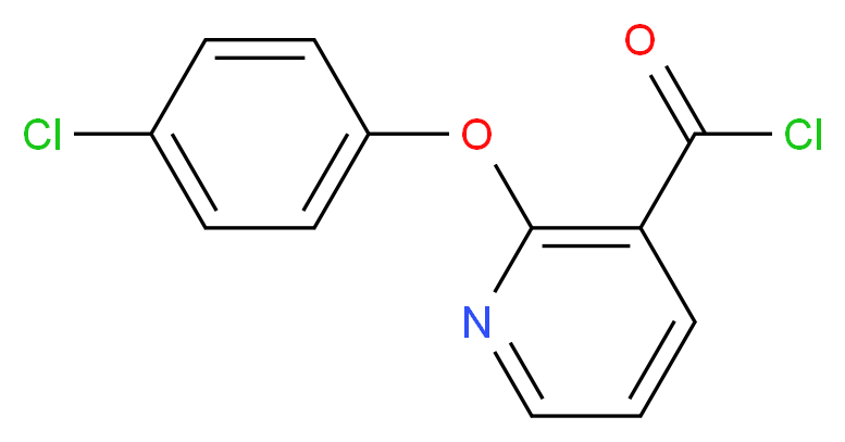 2-(4-Chlorophenoxy)pyridine-3-carbonyl chloride_分子结构_CAS_51362-50-6)