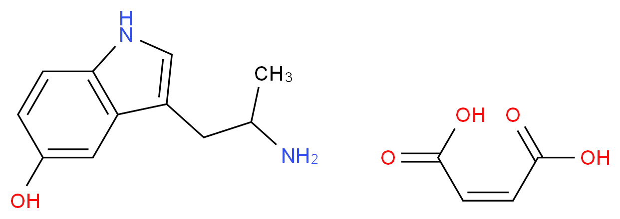 (2Z)-but-2-enedioic acid; 3-(2-aminopropyl)-1H-indol-5-ol_分子结构_CAS_97469-12-0