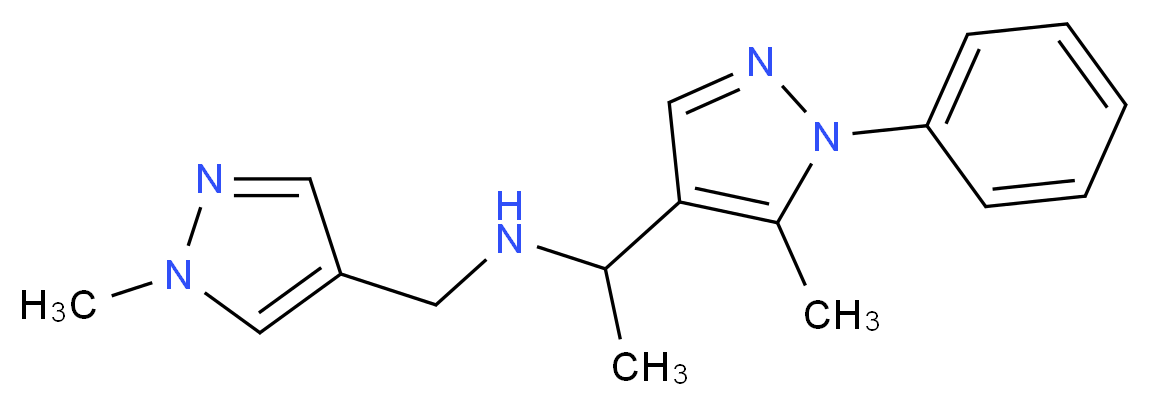 1-(5-methyl-1-phenyl-1H-pyrazol-4-yl)-N-[(1-methyl-1H-pyrazol-4-yl)methyl]ethanamine_分子结构_CAS_)