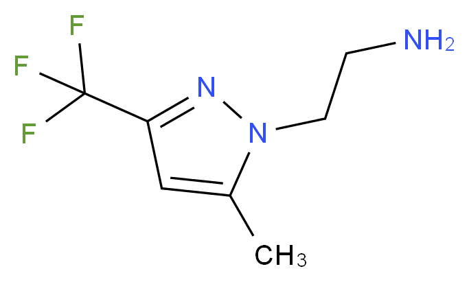 2-[5-methyl-3-(trifluoromethyl)-1H-pyrazol-1-yl]ethan-1-amine_分子结构_CAS_925154-89-8