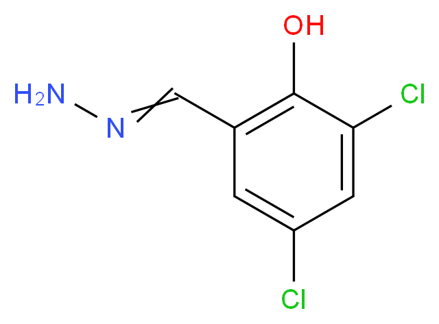 2,4-dichloro-6-methanehydrazonoylphenol_分子结构_CAS_43002-22-8