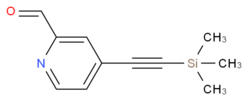 4-[2-(trimethylsilyl)ethynyl]pyridine-2-carbaldehyde_分子结构_CAS_1196151-87-7