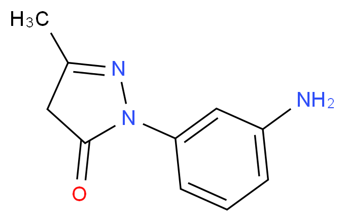 1-(3-aminophenyl)-3-methyl-4,5-dihydro-1H-pyrazol-5-one_分子结构_CAS_90-32-4