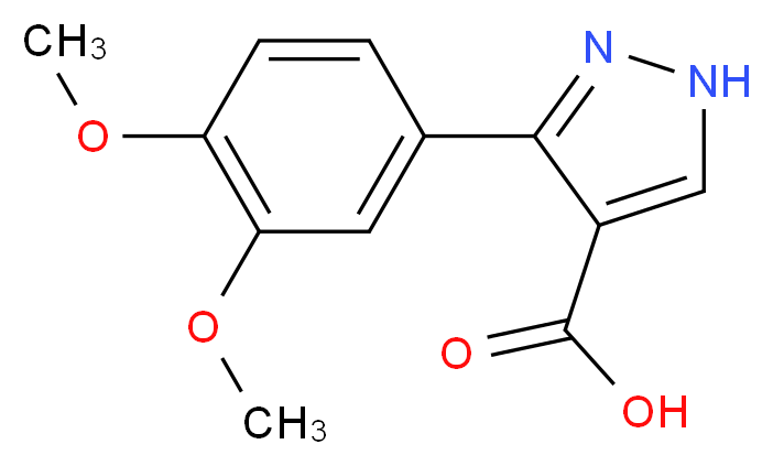 3-(3,4-Dimethoxyphenyl)-1H-pyrazole-4-carboxylic acid_分子结构_CAS_)