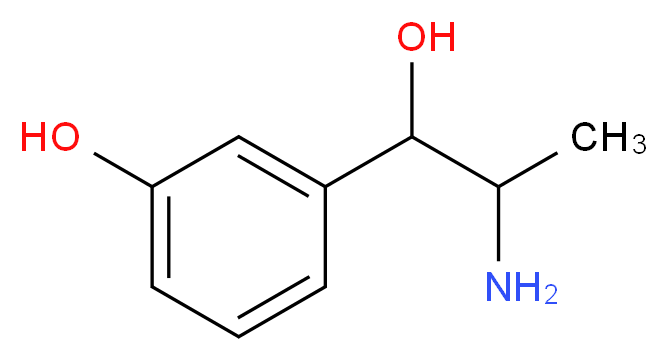 Meta-Hydroxynorephedrine_分子结构_CAS_7619-17-2)