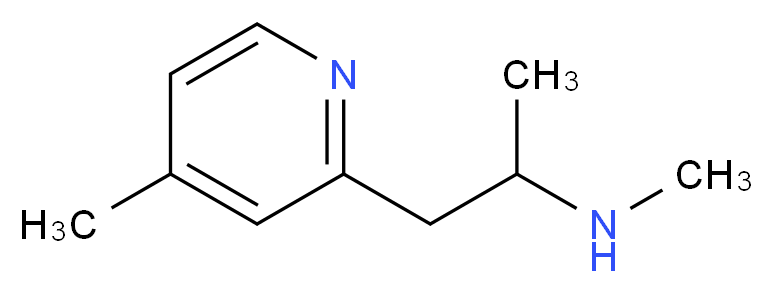 N-methyl-1-(4-methylpyridin-2-yl)propan-2-amine_分子结构_CAS_91010-36-5)