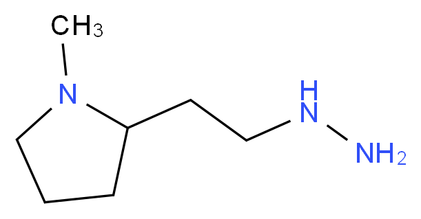 2-(2-hydrazinylethyl)-1-methylpyrrolidine_分子结构_CAS_53242-81-2