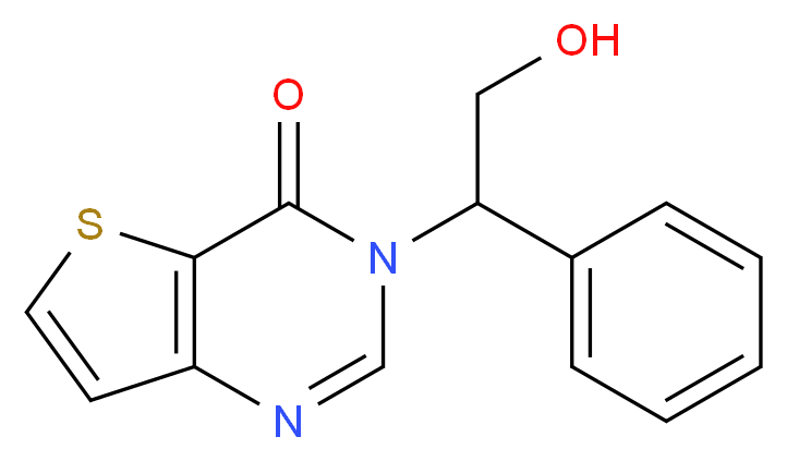 3-(2-hydroxy-1-phenylethyl)thieno[3,2-d]pyrimidin-4(3H)-one_分子结构_CAS_)