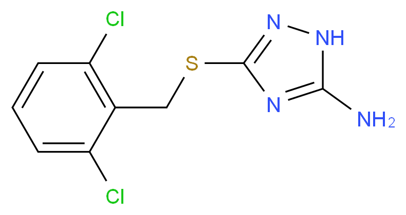 3-[(2,6-Dichlorobenzyl)sulfanyl]-1H-1,2,4-triazol-5-amine_分子结构_CAS_261928-97-6)