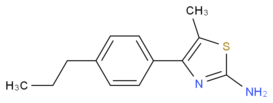 5-Methyl-4-(4-propylphenyl)-1,3-thiazol-2-amine_分子结构_CAS_)