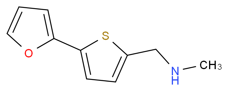 {[5-(furan-2-yl)thiophen-2-yl]methyl}(methyl)amine_分子结构_CAS_869901-16-6
