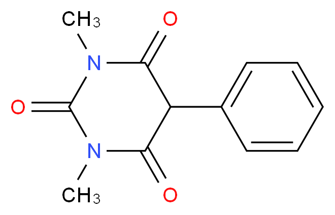1,3-dimethyl-5-phenyl-1,3-diazinane-2,4,6-trione_分子结构_CAS_7391-66-4