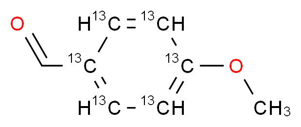 4-methoxy(1,2,3,4,5,6-<sup>1</sup><sup>3</sup>C<sub>6</sub>)benzaldehyde_分子结构_CAS_1189441-55-1