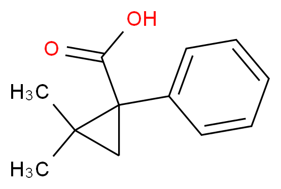 2,2-dimethyl-1-phenylcyclopropane-1-carboxylic acid_分子结构_CAS_33795-08-3