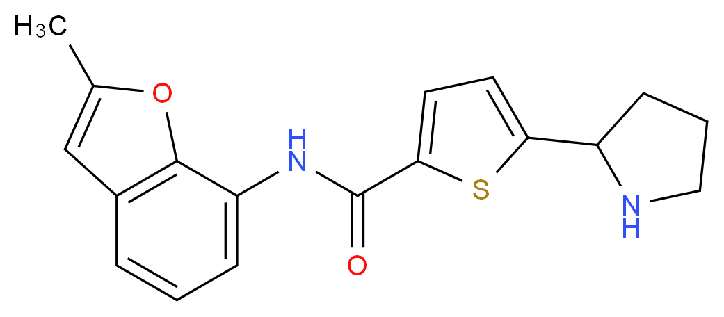 N-(2-methyl-1-benzofuran-7-yl)-5-(2-pyrrolidinyl)-2-thiophenecarboxamide_分子结构_CAS_)