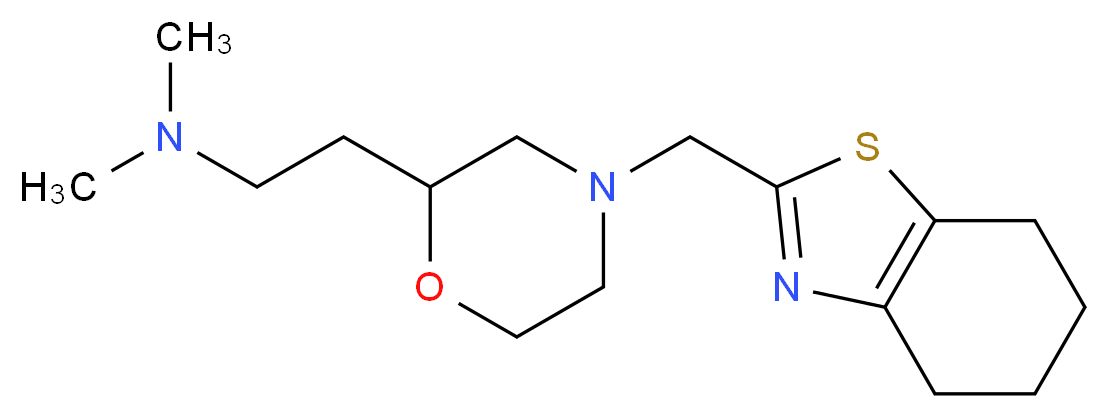 N,N-dimethyl-2-[4-(4,5,6,7-tetrahydro-1,3-benzothiazol-2-ylmethyl)-2-morpholinyl]ethanamine_分子结构_CAS_)