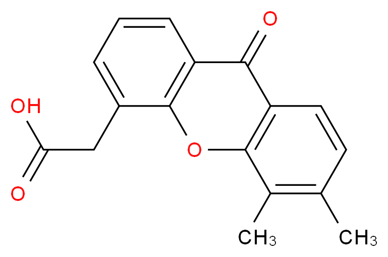 2-(5,6-dimethyl-9-oxo-9H-xanthen-4-yl)acetic acid_分子结构_CAS_117570-53-3