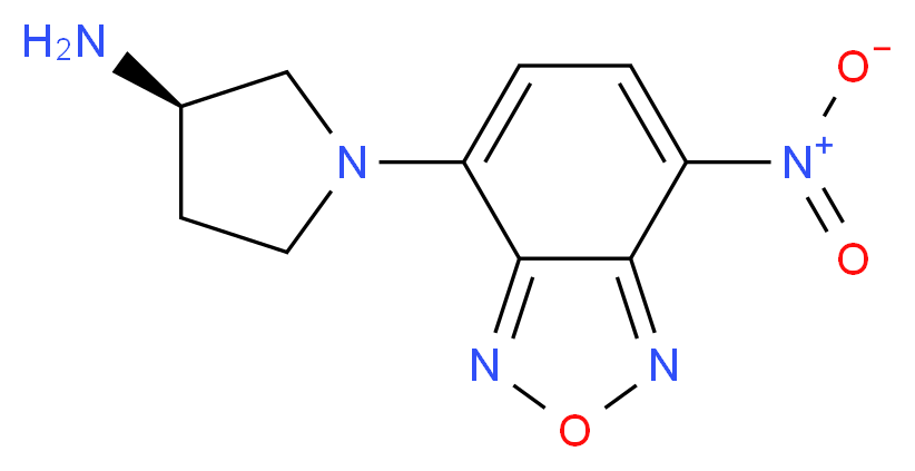 (3R)-1-(7-nitro-2,1,3-benzoxadiazol-4-yl)pyrrolidin-3-amine_分子结构_CAS_143112-51-0