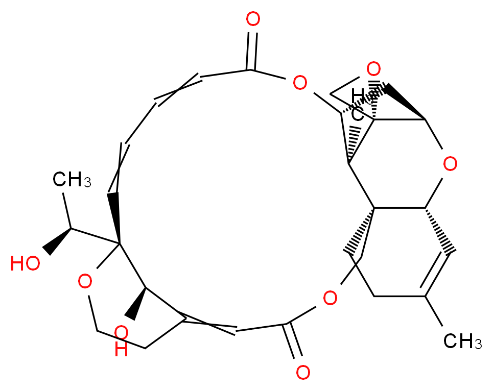 (2R,6'R,11'R,13'R,15'S,16'R,23'R,27'R)-27'-hydroxy-23'-[(1S)-1-hydroxyethyl]-9',15'-dimethyl-4',12',17',24'-tetraoxaspiro[oxirane-2,14'-pentacyclo[21.3.1.1<sup>1</sup><sup>3</sup>,<sup>1</sup><sup>6</sup>.0<sup>6</sup>,<sup>1</sup><sup>1</sup>.0<sup>6</sup>,<sup>1</sup><sup>5</sup>]octacosane]-1',9',19',21'-tetraene-3',18'-dione_分子结构_CAS_53126-64-0