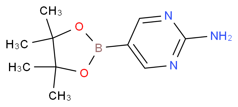 5-(tetramethyl-1,3,2-dioxaborolan-2-yl)pyrimidin-2-amine_分子结构_CAS_402960-38-7