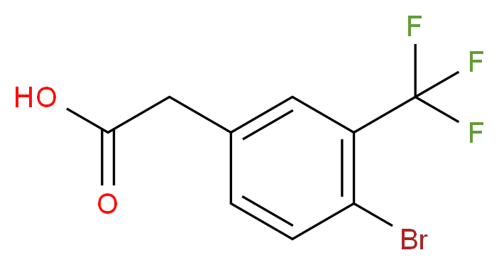 4-Bromo-3-(trifluoromethyl)phenylacetic acid_分子结构_CAS_)