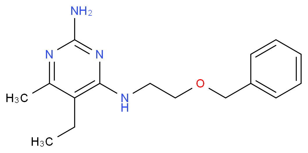 N~4~-[2-(benzyloxy)ethyl]-5-ethyl-6-methylpyrimidine-2,4-diamine_分子结构_CAS_)