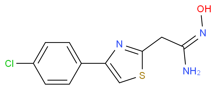 2-[4-(4-Chlorophenyl)-1,3-thiazol-2-yl]-N'-hydroxyethanimidamide_分子结构_CAS_)