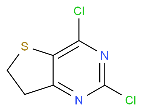 2,4-dichloro-6H,7H-thieno[3,2-d]pyrimidine_分子结构_CAS_74901-69-2