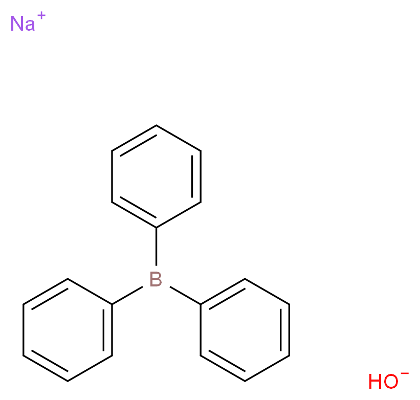 三苯基硼烷-氢氧化钠加合物 溶液_分子结构_CAS_12113-07-4)