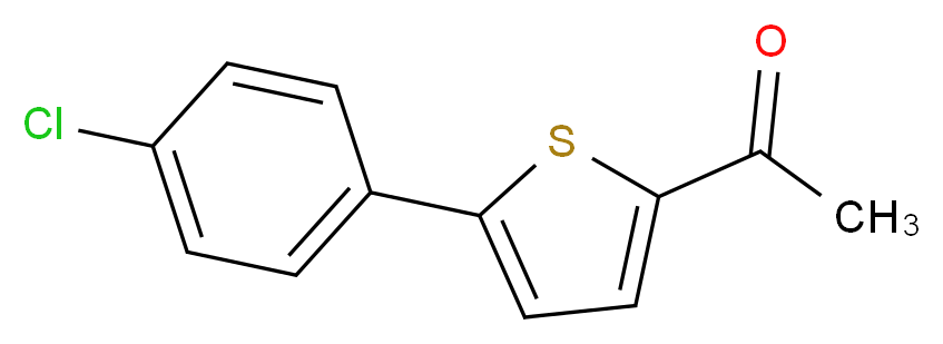 2-Acetyl-5-(4-chlorophenyl)thiophene_分子结构_CAS_51335-90-1)