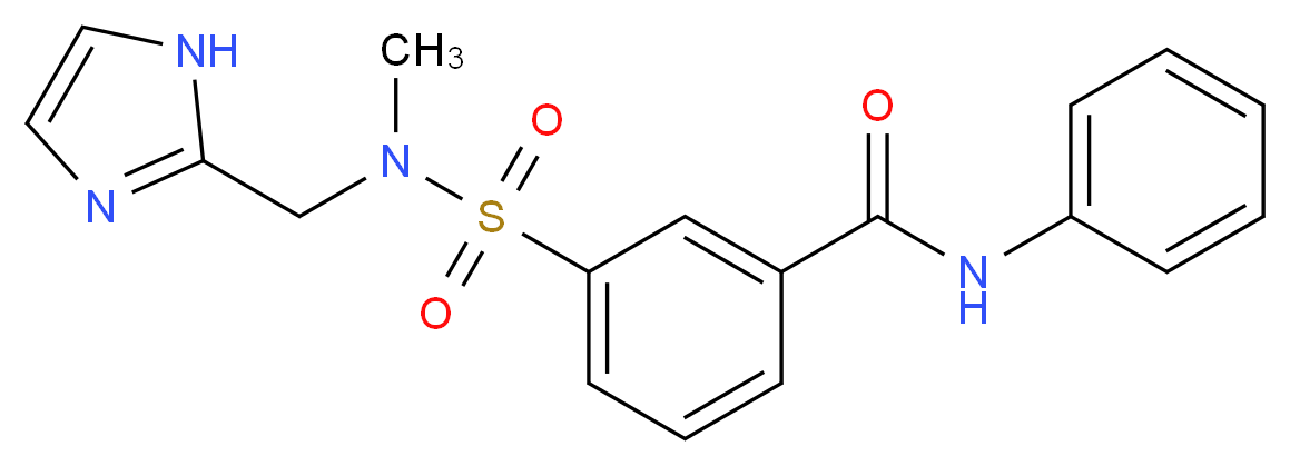 3-{[(1H-imidazol-2-ylmethyl)(methyl)amino]sulfonyl}-N-phenylbenzamide_分子结构_CAS_)