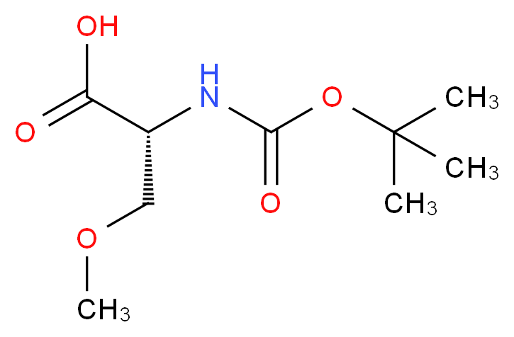 D-Serine, N-[(1,1-dimethylethoxy)carbonyl]-O-methyl- (9CI)_分子结构_CAS_86123-95-7)