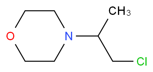 4-(1-chloropropan-2-yl)morpholine_分子结构_CAS_76191-26-9