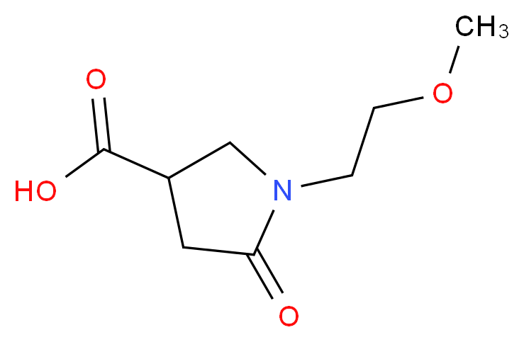 1-(2-methoxyethyl)-5-oxopyrrolidine-3-carboxylic acid_分子结构_CAS_407634-05-3