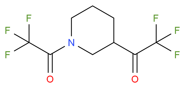 2,2,2-Trifluoro-1-[1-(2,2,2-trifluoroacetyl) -3-piperidyl]ethanone_分子结构_CAS_1159982-57-6)