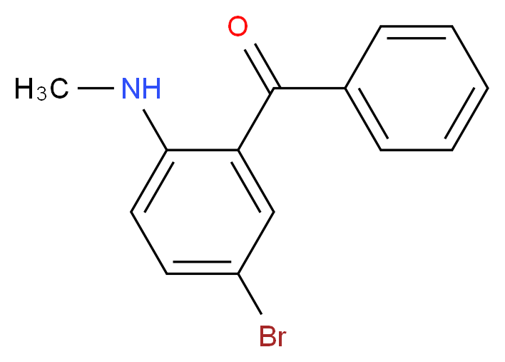 (5-Bromo-2-methylamino-phenyl)-phenyl-methanone_分子结构_CAS_39573-20-1)