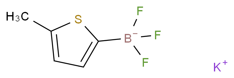 potassium trifluoro(5-methylthiophen-2-yl)boranuide_分子结构_CAS_871231-40-2