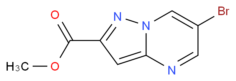 methyl 6-bromopyrazolo[1,5-a]pyrimidine-2-carboxylate_分子结构_CAS_1005209-40-4