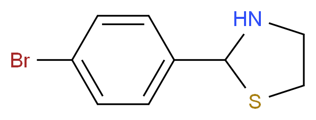 2-(4-bromophenyl)-1,3-thiazolidine_分子结构_CAS_67086-81-1