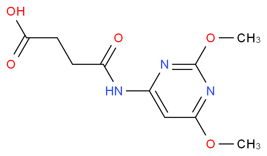N-(2,6-Dimethoxypyrimidin-4-yl)succinamic acid_分子结构_CAS_)