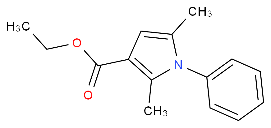 Ethyl 2,5-dimethyl-1-phenyl-1H-pyrrole-3-carboxylate_分子结构_CAS_76546-68-4)
