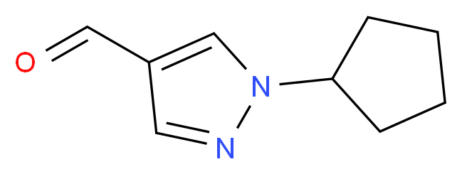 1-Cyclopentyl-1H-pyrazole-4-carbaldehyde_分子结构_CAS_1170364-22-3)