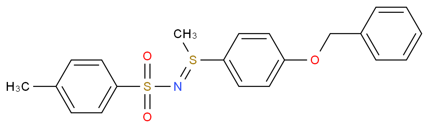 N-{[4-(benzyloxy)phenyl](methyl)-λ<sup>4</sup>-sulfanylidene}-4-methylbenzene-1-sulfonamide_分子结构_CAS_21306-65-0