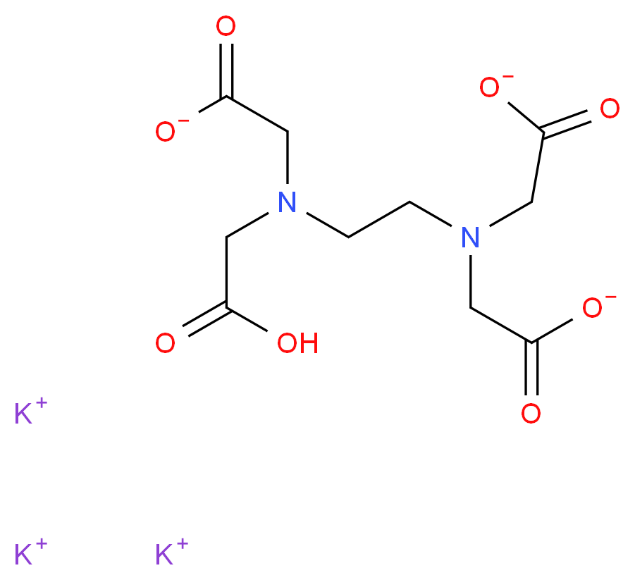 EDTA, TRIPOTASSIUM SALT, 50% AQUEOUS SOLUTION_分子结构_CAS_17572-97-3)