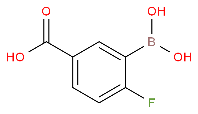 2-氟-5-羧基苯硼酸_分子结构_CAS_874219-59-7)