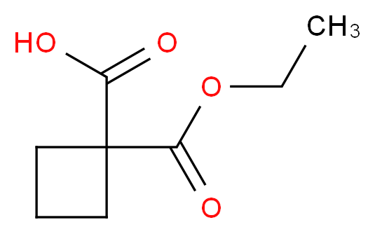 1-乙氧羰基环丁烷-1-羧酸_分子结构_CAS_54450-84-9)